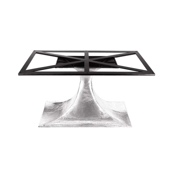 Villa & House - Stockholm Nickel Oval Dining Table Base (Pairs With 95" Top, Sold Separately) In Nickel-Bungalow 5-Blue Hand Home