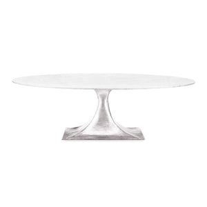 Villa & House - Stockholm Nickel Oval Dining Table Base (Pairs With 95" Top, Sold Separately) In Nickel-Bungalow 5-Blue Hand Home