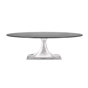 Villa & House - Stockholm Nickel Oval Dining Table Base (Pairs With 95" Top, Sold Separately) In Nickel-Bungalow 5-Blue Hand Home