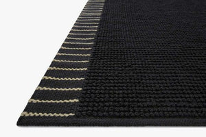 Sadie Rug Magnolia Home by Joanna Gaines - SAD-01 Black-Loloi Rugs-Blue Hand Home