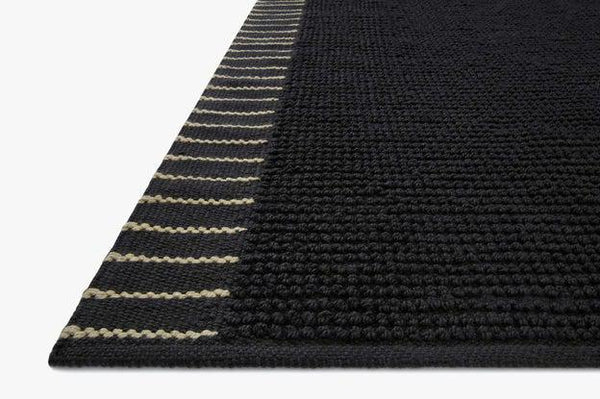 Sadie Rug Magnolia Home by Joanna Gaines - SAD-01 Black-Loloi Rugs-Blue Hand Home