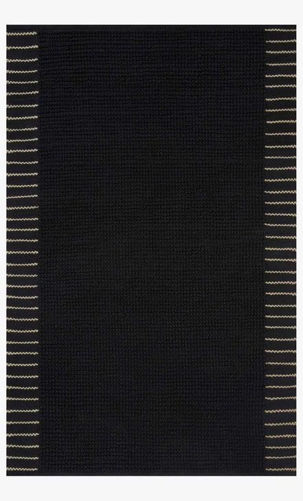 Sadie Rug Magnolia Home by Joanna Gaines - SAD-01 Black-Loloi Rugs-Blue Hand Home