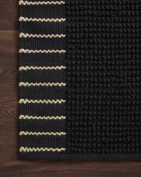 Sadie Rug Magnolia Home by Joanna Gaines - SAD-01 Black-Loloi Rugs-Blue Hand Home