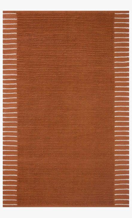 Sadie Rug Magnolia Home by Joanna Gaines - SAD-01 Terracotta-Loloi Rugs-Blue Hand Home