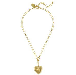 Bee Heart Locket Necklace-Susan Shaw Jewelry-Blue Hand Home