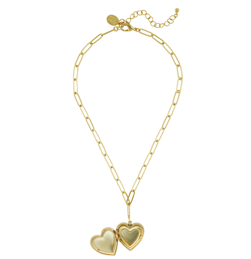 Bee Heart Locket Necklace-Susan Shaw Jewelry-Blue Hand Home