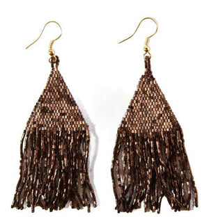 Petite Luxe Earring-Ink + Alloy-Blue Hand Home