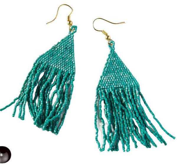 Petite Luxe Earring-Ink + Alloy-Blue Hand Home