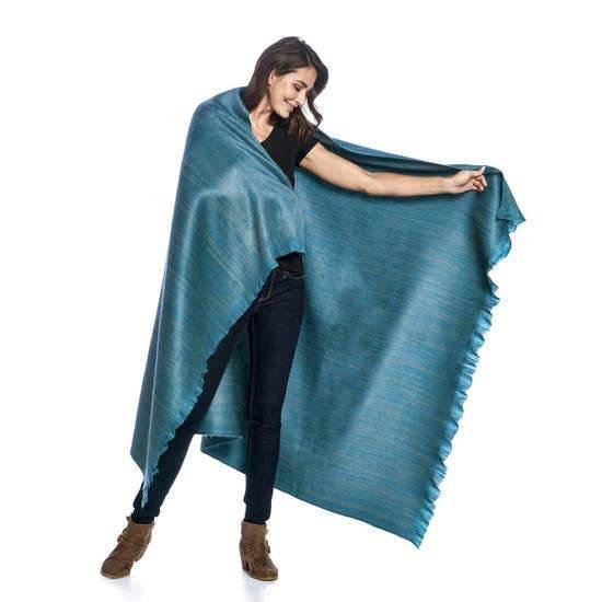 Alpaca Throw-Shupaca-Blue Hand Home