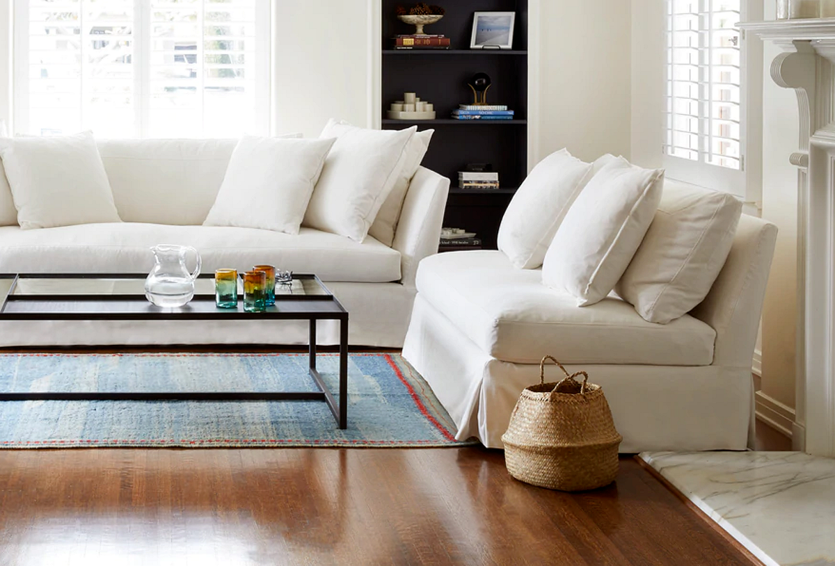 Essentials Cisco Brothers Seda Armless Love Seat - Essentials Collection-Cisco Brothers-Blue Hand Home