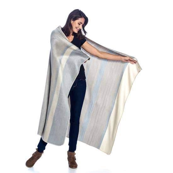 Alpaca Throw-Shupaca-Blue Hand Home