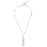 Susan Shaw Handcast Silver Bar with Cross Chain Necklace-Susan Shaw Jewelry-Blue Hand Home