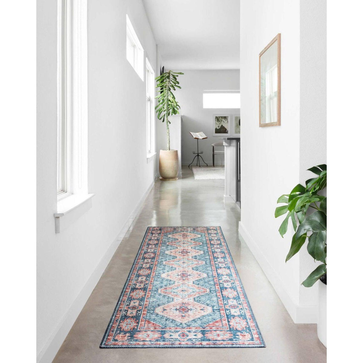 Skye Rug Collection by Loloi -Sky 03 Turquoise/Terracotta-Loloi Rugs-Blue Hand Home