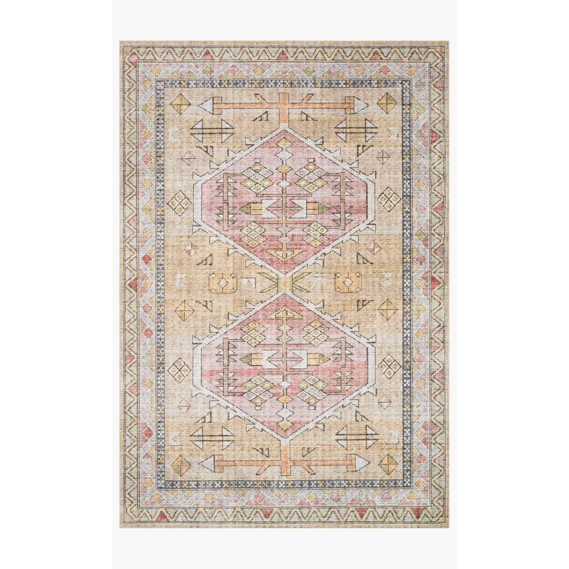 Skye Rug Collection by Loloi -Sky 04 Gold/Blush-Loloi Rugs-Blue Hand Home