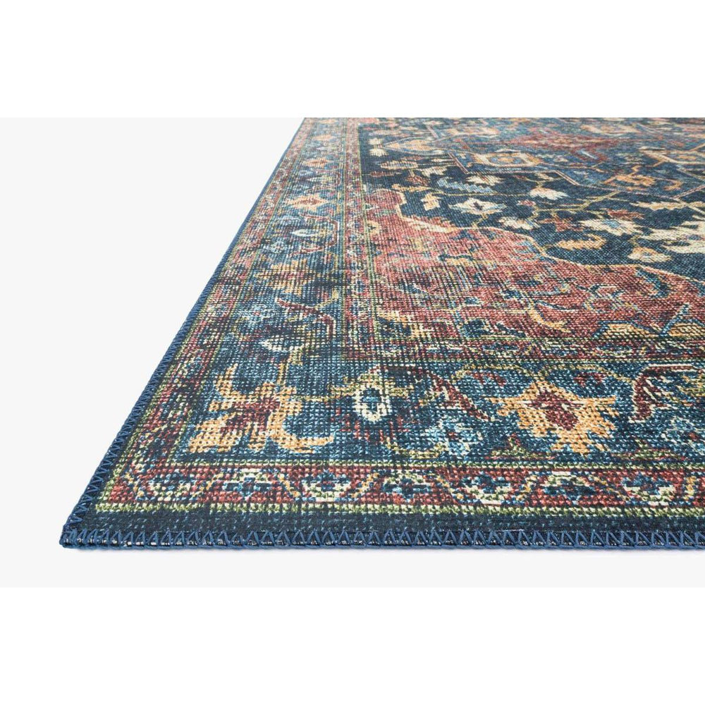 Skye Rug Collection by Loloi -Sky 08 Denim/Brick-Loloi Rugs-Blue Hand Home