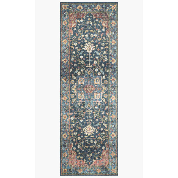 Skye Rug Collection by Loloi -Sky 08 Denim/Brick-Loloi Rugs-Blue Hand Home
