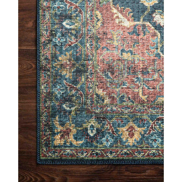 Skye Rug Collection by Loloi -Sky 08 Denim/Brick-Loloi Rugs-Blue Hand Home
