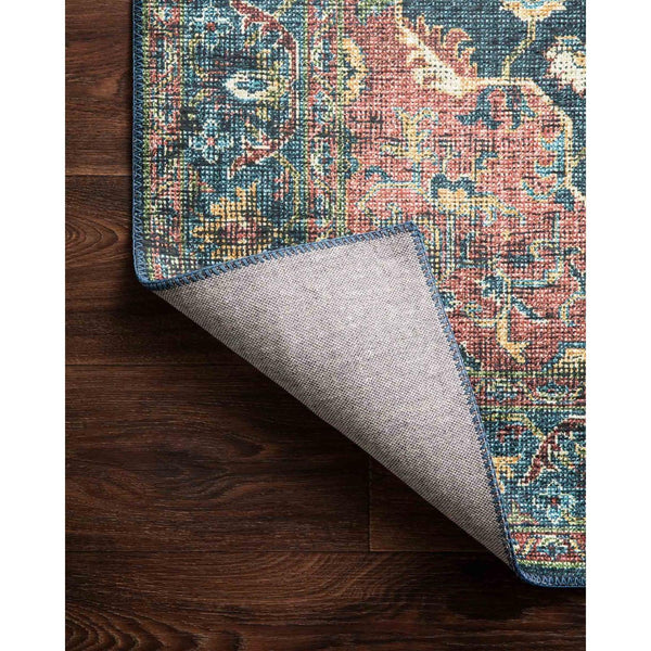 Skye Rug Collection by Loloi -Sky 08 Denim/Brick-Loloi Rugs-Blue Hand Home