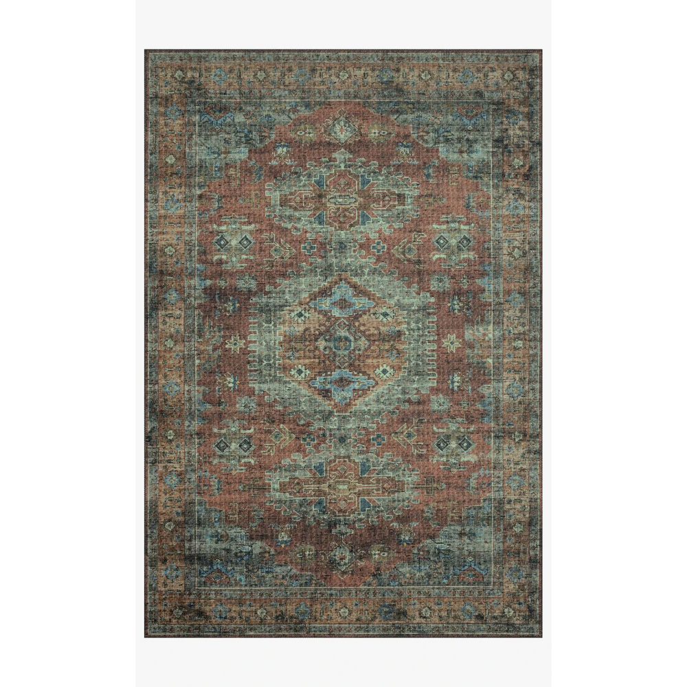 Skye Rug Collection by Loloi -Sky 07 Terracotta/Sky-Loloi Rugs-Blue Hand Home