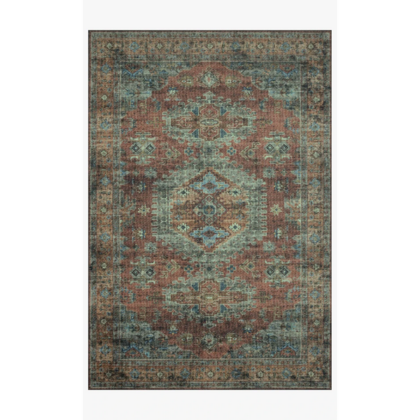 Skye Rug Collection by Loloi -Sky 07 Terracotta/Sky-Loloi Rugs-Blue Hand Home