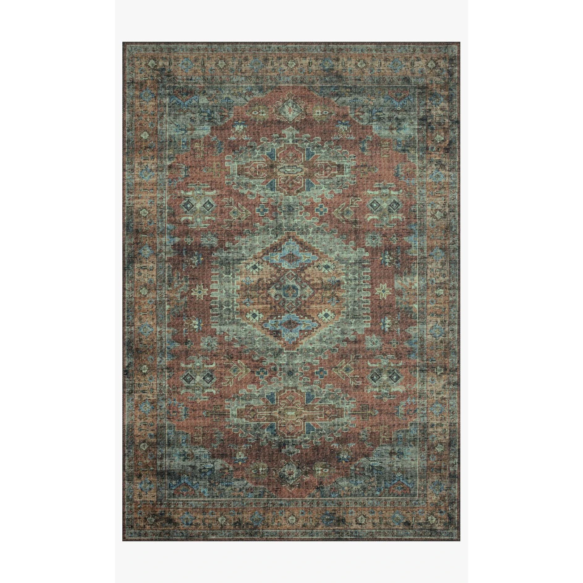 Skye Rug Collection by Loloi -Sky 07 Terracotta/Sky-Loloi Rugs-Blue Hand Home