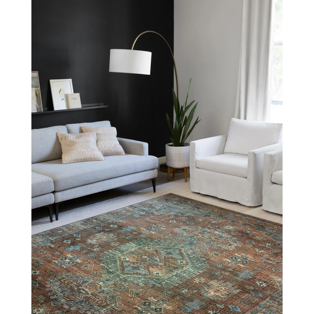 Skye Rug Collection by Loloi -Sky 07 Terracotta/Sky-Loloi Rugs-Blue Hand Home