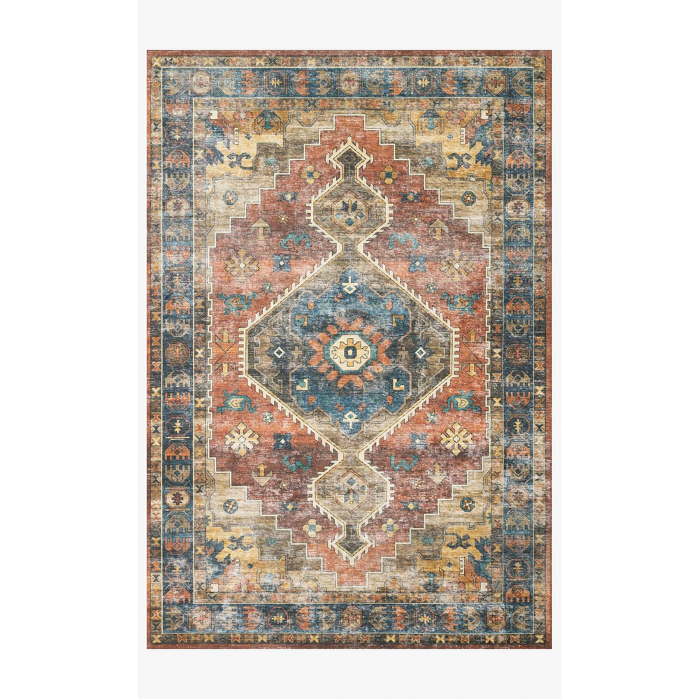 Skye Rug Collection by Loloi -Sky 11 Rust/Blue-Loloi Rugs-Blue Hand Home