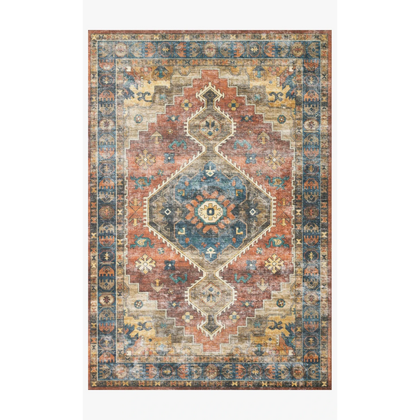 Skye Rug Collection by Loloi -Sky 11 Rust/Blue-Loloi Rugs-Blue Hand Home