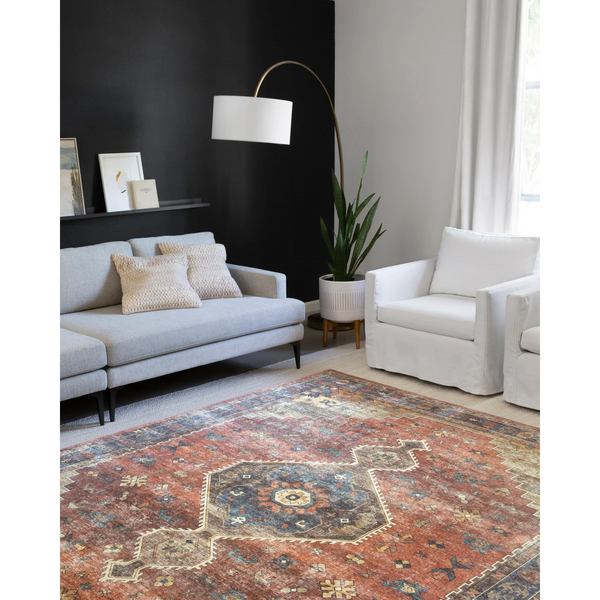 Skye Rug Collection by Loloi -Sky 11 Rust/Blue-Loloi Rugs-Blue Hand Home