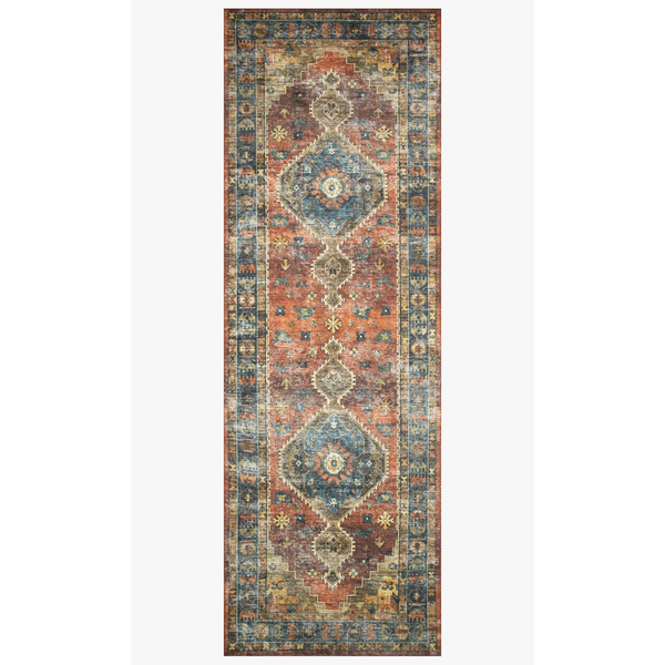Skye Rug Collection by Loloi -Sky 11 Rust/Blue-Loloi Rugs-Blue Hand Home