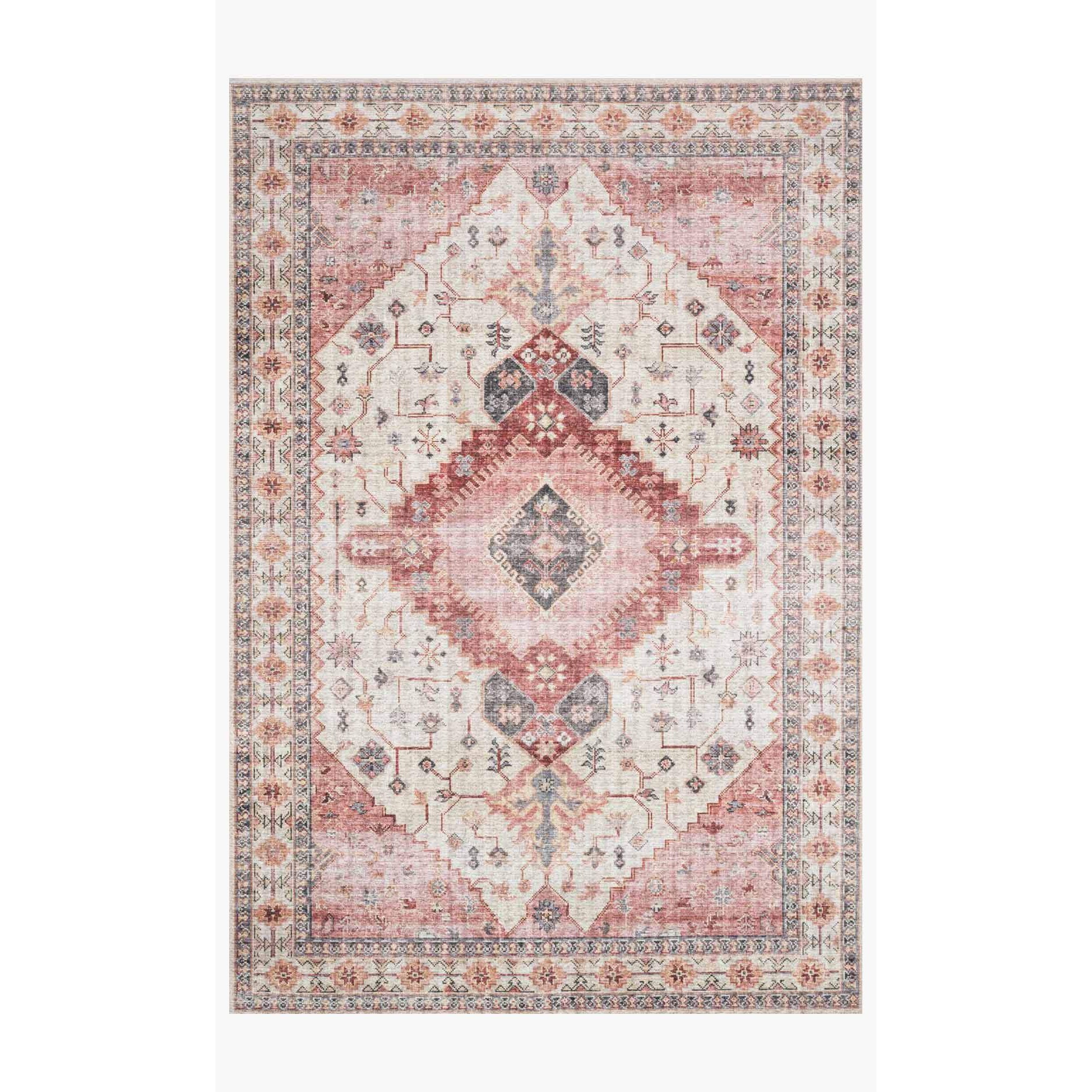 Skye Rug Collection by Loloi -Sky 02 Ivory/Berry-Loloi Rugs-Blue Hand Home