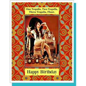 5.5x4.25" Greeting Card-Ümlaut Brooklyn-Blue Hand Home