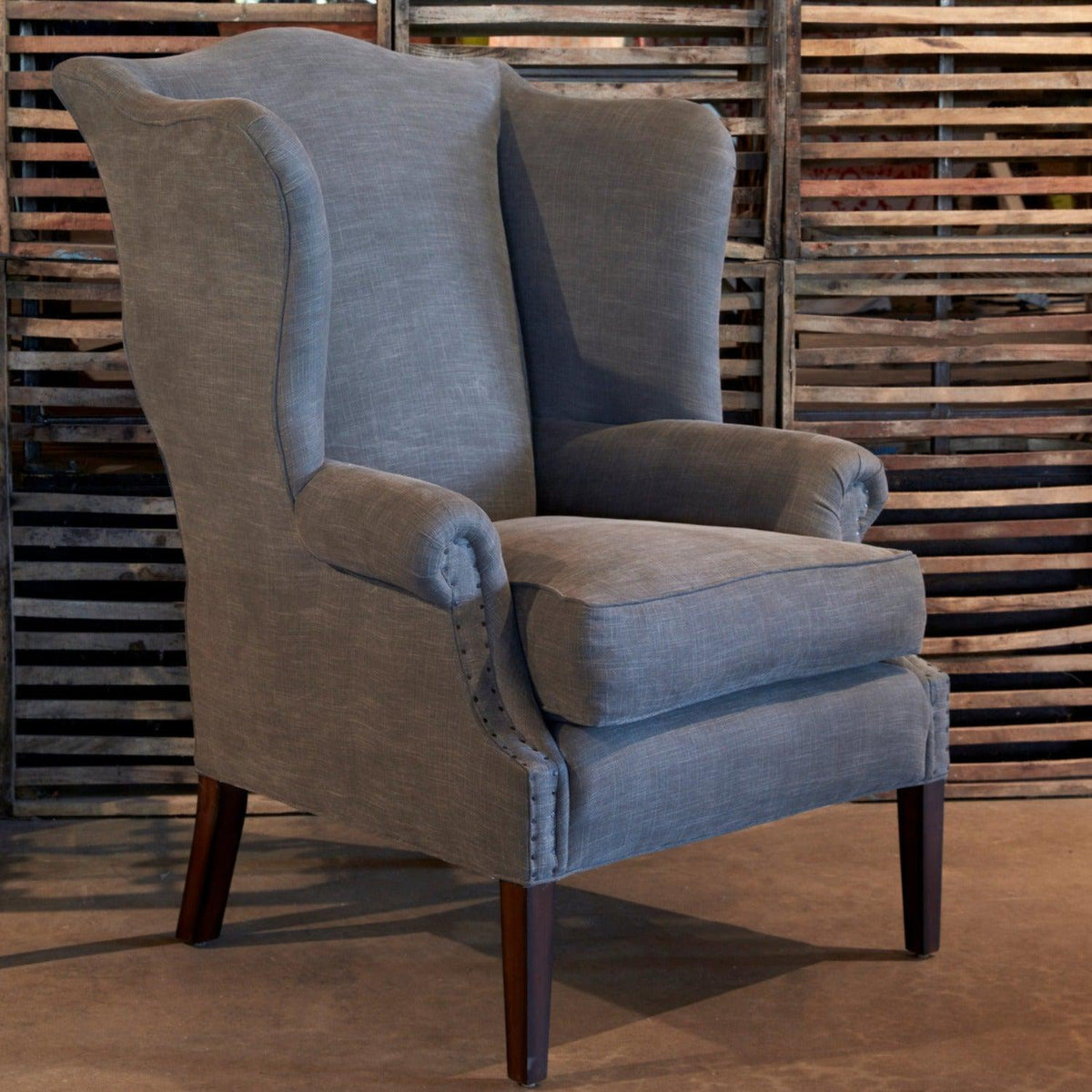 Cisco Brothers JD Thorn Tail Wing Back Chair-Cisco Brothers-Blue Hand Home