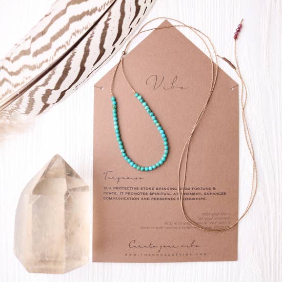 Beaded Necklace-Vibes-Blue Hand Home