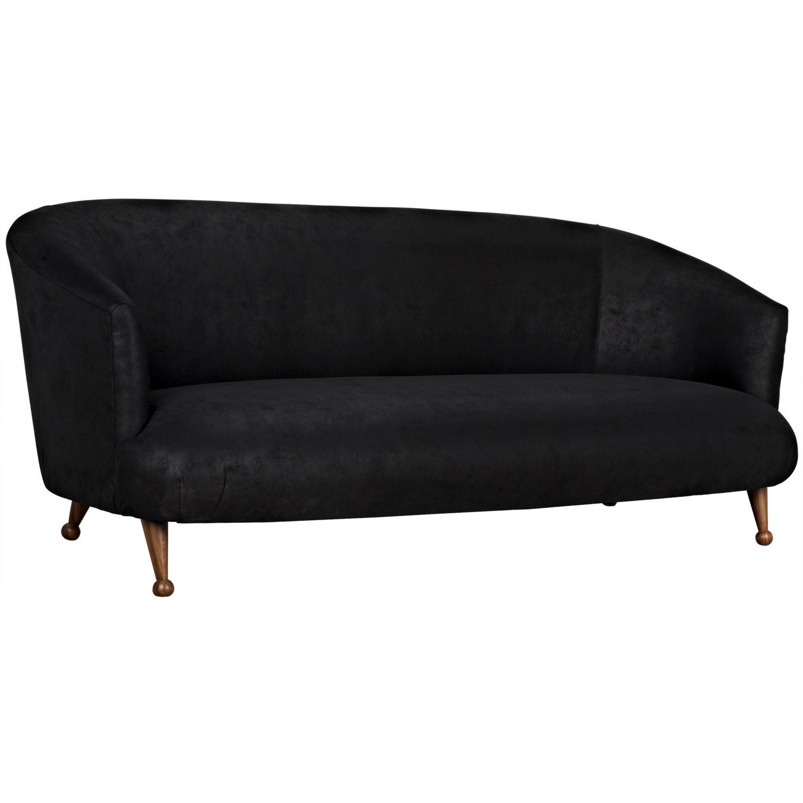 Unpleated Berta Sofa, Walnut Legs-CFC Furniture-Blue Hand Home