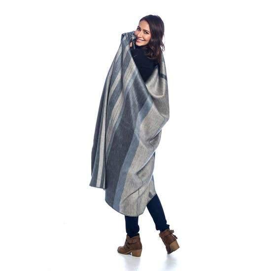 Alpaca Throw-Shupaca-Blue Hand Home
