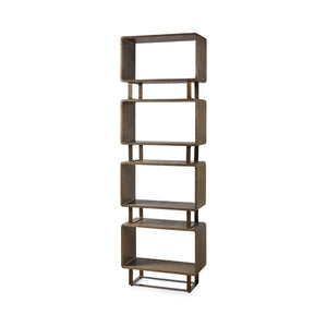 Villa & House - Verra Etagere, Antique Brass-Bungalow 5-Blue Hand Home