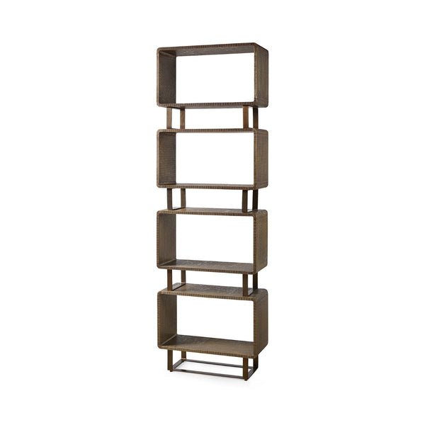 Villa & House - Verra Etagere, Antique Brass-Bungalow 5-Blue Hand Home