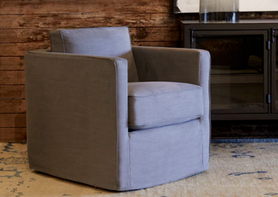 Essentials Cisco Brothers Vista Mini Chair with Metal Swivel-Cisco Brothers-Blue Hand Home