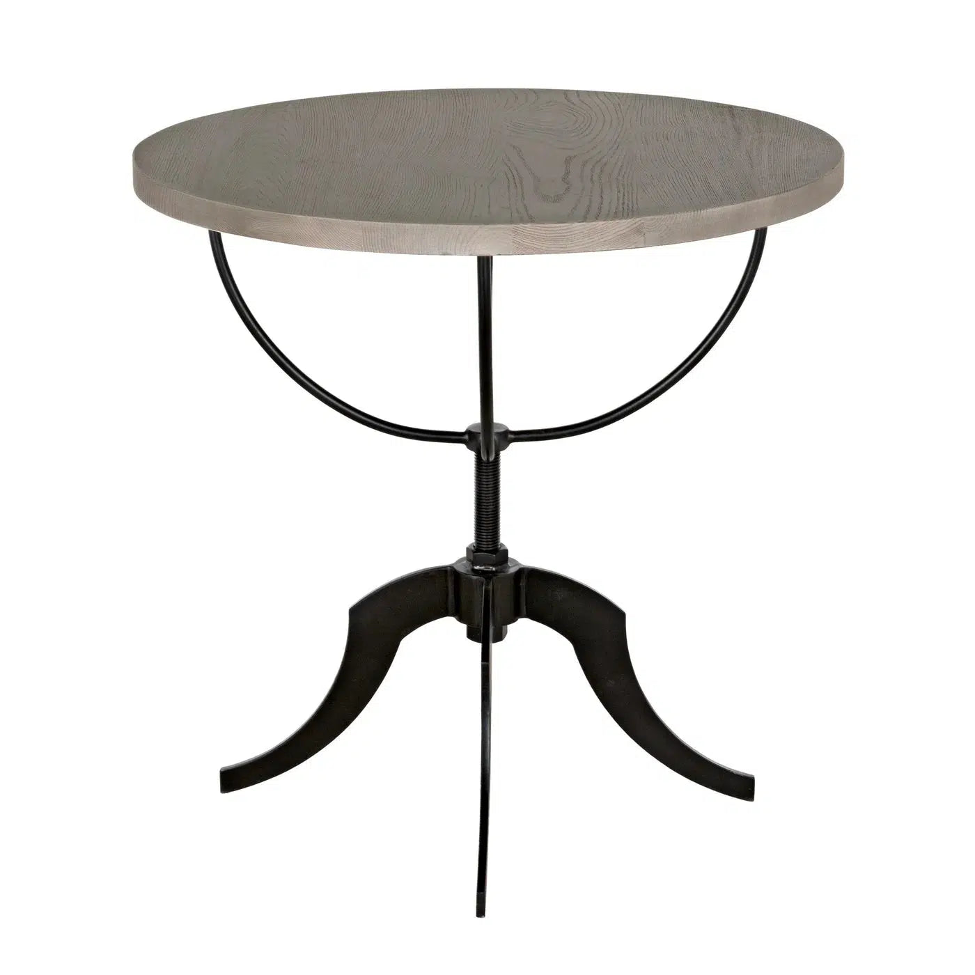 Noir Wine Table w/ Adjustable Metal Base, Vintage Grey-Noir Furniture-Blue Hand Home