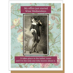 5.5x4.25" Greeting Card-Ümlaut Brooklyn-Blue Hand Home