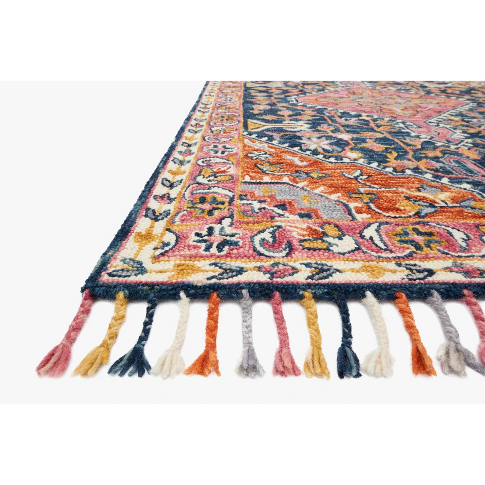 Loloi Rugs Zharah Collection - ZR-01 Navy/Multi-Loloi Rugs-Blue Hand Home
