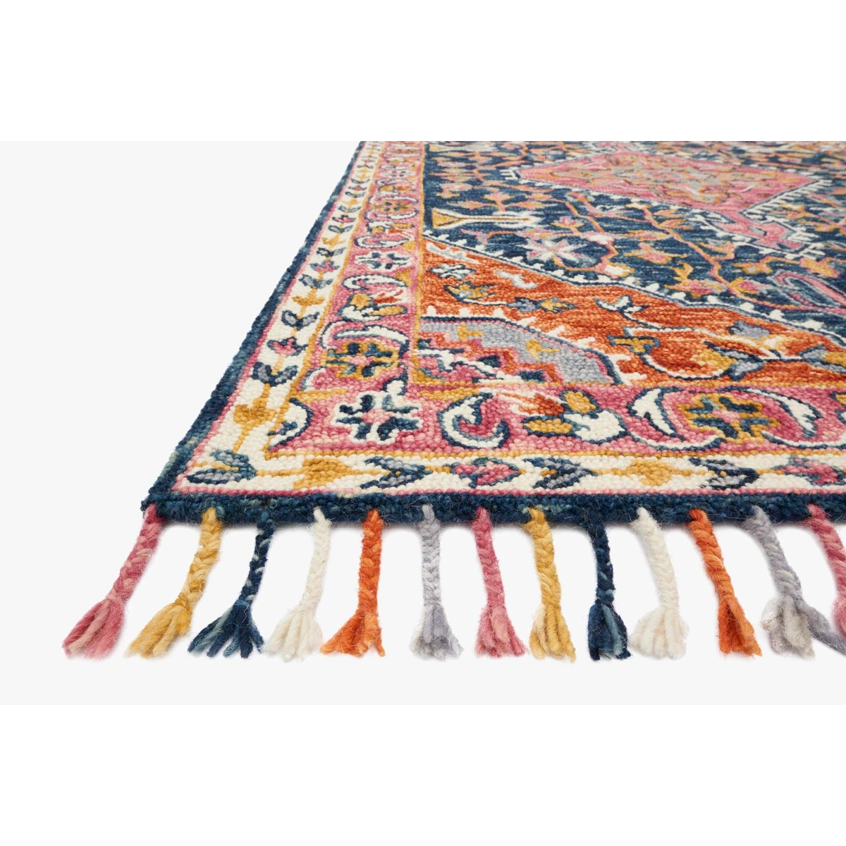 Loloi Rugs Zharah Collection - ZR-01 Navy/Multi-Loloi Rugs-Blue Hand Home