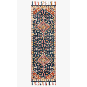 Loloi Rugs Zharah Collection - ZR-01 Navy/Multi-Loloi Rugs-Blue Hand Home
