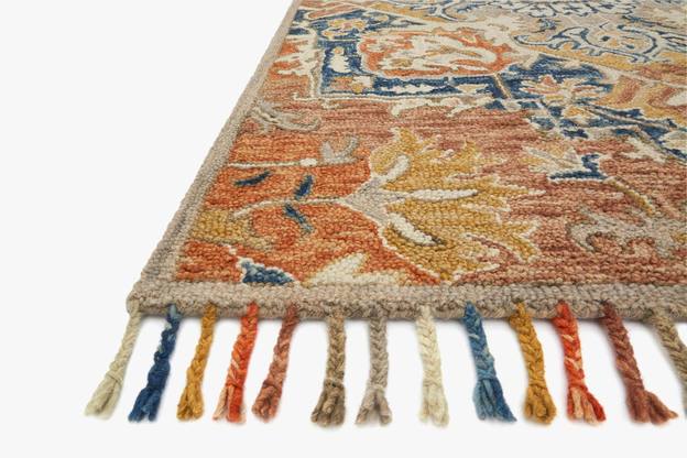 Loloi Rugs Zharah Collection - ZR-10 Rust/Blue-Loloi Rugs-Blue Hand Home