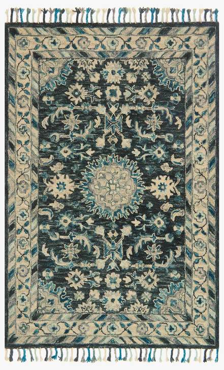 Loloi Rugs Zharah Collection - ZR-02 Teal/Grey-Loloi Rugs-Blue Hand Home