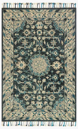 Loloi Rugs Zharah Collection - ZR-02 Teal/Grey-Loloi Rugs-Blue Hand Home