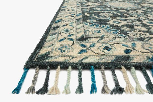Loloi Rugs Zharah Collection - ZR-02 Teal/Grey-Loloi Rugs-Blue Hand Home
