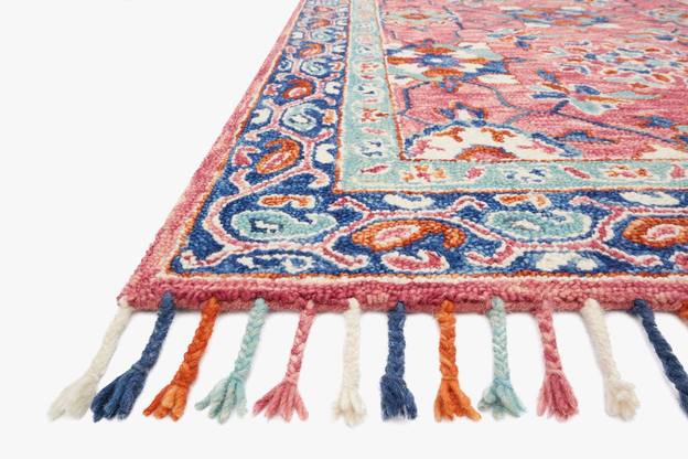 Loloi Rugs Zharah Collection - ZR-03 Rose/Denim-Loloi Rugs-Blue Hand Home