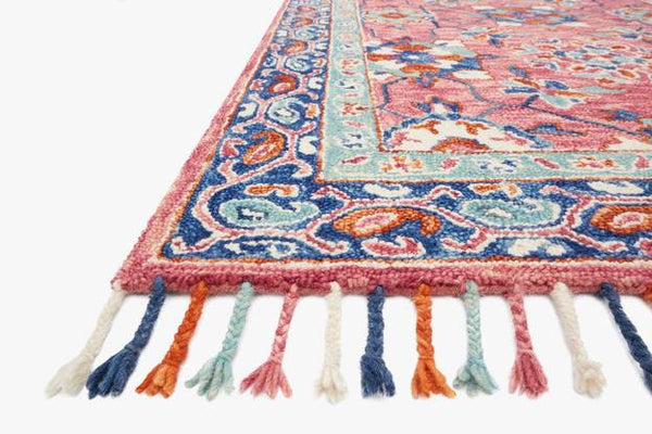 Loloi Rugs Zharah Collection - ZR-03 Rose/Denim-Loloi Rugs-Blue Hand Home
